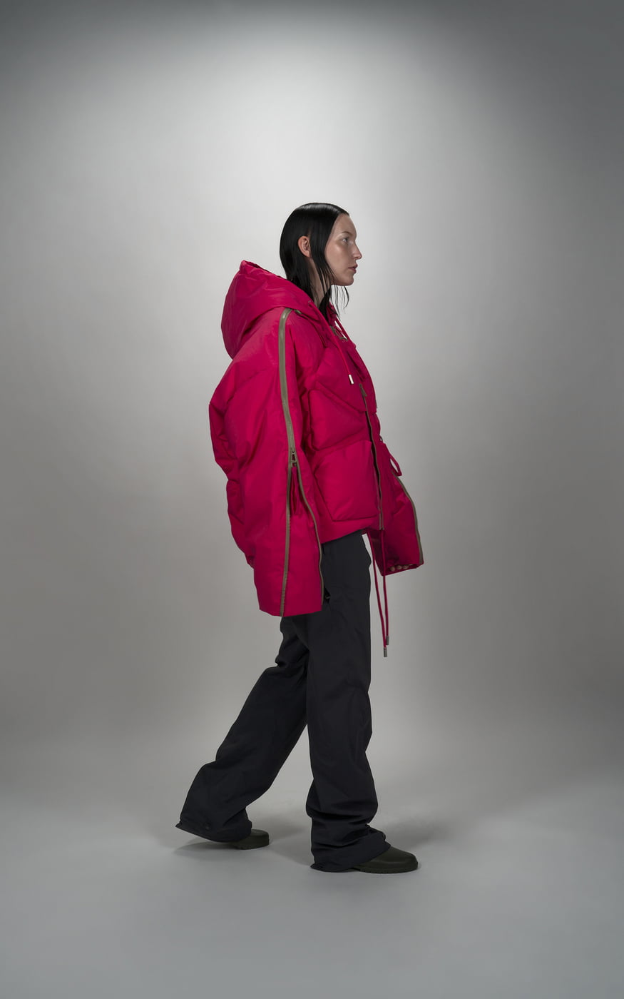 TURTLES Hooded Multi-Zipper Down Jacket | Stylish & Functional